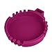 IUNIQEE 15 Cigarette Rest Groove 6.5 Inch Purple Silicone Ashtray, 6.5inch