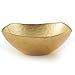 Elegance Atlas Square Gold Glass Bowl, 9.5-Inch