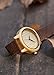 CUCOL Minimalist Mens Wooden Watches Brown Cow Leather Strap Wood Watch Japanese Quartz Movement