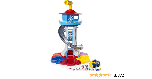 paw patrol lookout tower with 6 figures