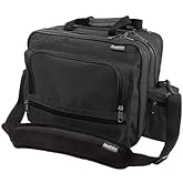 Hopkins Medical Products Mark V Shoulder Bag, HIPAA Compliant Lockable Zippers for Security, Adjustable Straps and Reinforced Bottom, Fold-Down Compartment for Easy Access, 13x11.25x7.5 inch, Black
