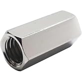 FOREVERBOLT FBCP632P10 Coupling HEX NUT, #6-32, 18-8 Stainless Steel, Finish NL-19, PK 10