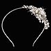 Diamondo Bride Crystal Headbands Flower Vine Pearl Bridal Hair Accessory Pearls Beads Rhinestone Flower Vine Wedding Party Headpiece