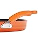 Rachael Ray Brights Nonstick Griddle/Griddle Pan/Flat Grill with Glass Press - 11 Inch, Orange Gradient