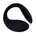 Ear Warmers Men Women Solid Soft Plush Winter Earmuff (Plush Black)