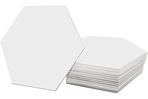 Avant Decor | Stone Composite Hexagon Solid Color | Peel and Stick Kitchen Backsplash Tiles | Stick On Wall Tiles | Easy DIY Installation | 6” x 6.9” | Single Tile