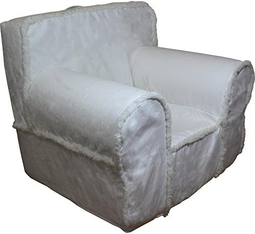 CUB CHAIRS Comfy Regular Ivory Sherpa Kid's Chair with Machine Washable Removable Cover