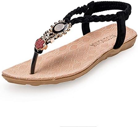 Womail 2016 Fashion Summer Atificial Gem Flowers Beaded Sandals Clip Toe Sandals Beach Shoes