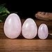 THY COLLECTIBLES Set of 3 Drilled Yoni Eggs Rose Crystal Quartz Jade Egg for Kegel Exercise Pelvic Floor Muscles Vaginal Exercise Ben Wa Ball Health Care for Women Brocade Gift Box & Pouch