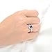 EVER FAITH 925 Sterling Silver Princess Cut .25ct Sapphire Color CZ Lady Daily Ring - Size 9