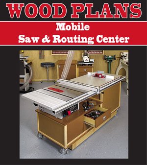 MOBILE SAW & ROUTING CENTER WOODWORKING PAPER PLAN PW10079