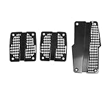 3 Pcs Car Vehicle White Black Gas Brake Clutch Pedal Cover Set