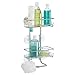 InterDesign Classico Suction Bathroom Caddy – Shower Storage Shelves for Shampoo, Conditioner and Soap - Jumbo, Silver