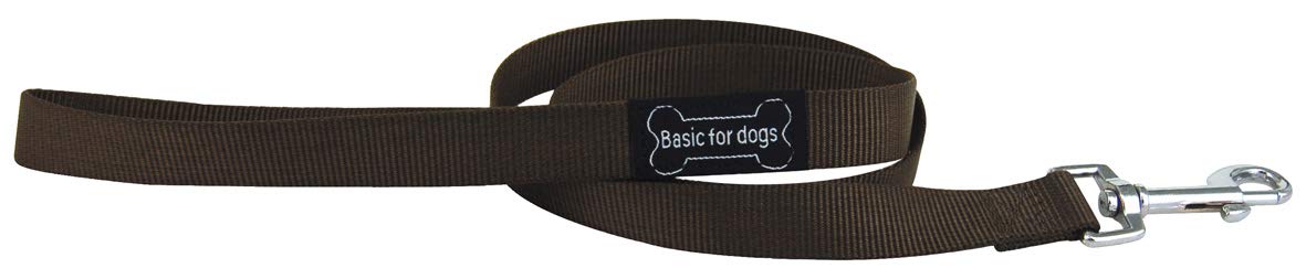 Wouapy Basic Line Lead for Dog, 25 mm/1 m, Brown