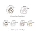PH PandaHall 120pcs Tibetan Style Pendant 6 Style Dog Cat Paw Pendant Charms 4 Color Footprint Pendant Alloy Hollow Paw Pendant for DIY Bracelet Necklace Choker Anklet Jewelry Bag Ornament Making