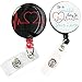Doctor or Nurse I.D. Badge Reels with Clip. Unique Designs. (Beautiful Day w/Red Heart)