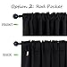 NICETOWN Halloween Blackout Curtain Blinds Window Panels - (Black Color) W52 x L63, Double Panels, Thermal Insulated Blackout Draperies for Living Room