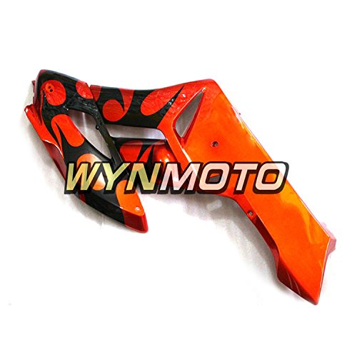 WYNMOTO ABS Plastic Injection Motorcycle Fairing Kit For Honda CBR1000RR 2004 2005 Orange Gold Flame Sportbike Covers - Thumbnail 6
