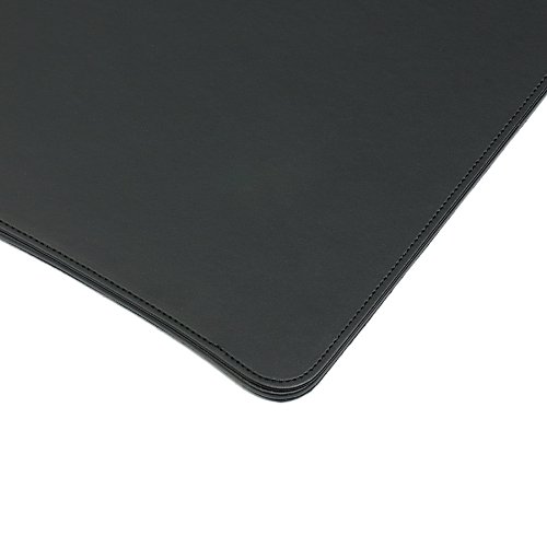 13" x 19" Sagamore Executive Designer Conference Table & Lap Desk Pad, Black / Black Stitching
