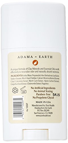 Zion Health Clay Dry Silk Deodorant Stick 2.8 OZ Citrus Blossom