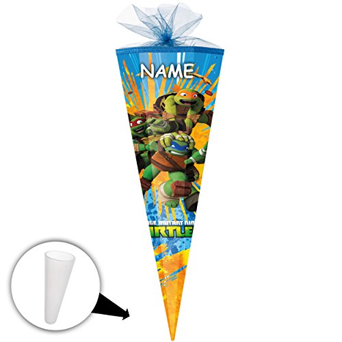 alles-meine.de GmbH 10 Stück Schultüten - Teenage Mutant - Hero Ninja Turtles - 50 cm - rund - incl. individueller… – Bild 5