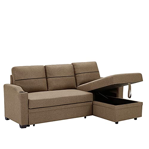 Melpomene Convertible Sectional Sofa Couch Pull Out Bed Sleeper Sofa