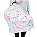 Premium Nursing Cover, Car Seat Canopy for Babies and Breastfeeding Scarf by Lallini - Multi-Use Infant Cover for Shopping Cart, High Chair and Stroller - Best Floral (Daisy)