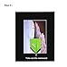 Golden State Art, Pack of 10 Black 8x10 Slip-in Pre-Adhesive Photo Mat for 5x7 Picture with Backing Board pre-Assembled, Includes Clear Bags