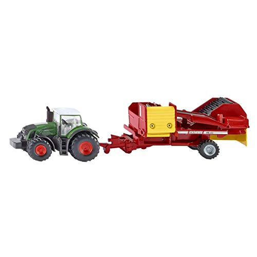siku 1808, Fendt Traktor mit Kartoffelroder, 1:87, Metall/Kunststoff, Grün/Rot, Multifunktional – Bild 3