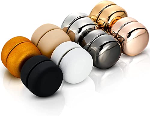Loiisgy 8 Pieces Hijab Magnetic Pins, Strongest Commercial Strength Magnetic Hijab Pins Buttons for Women Scarf Knitwear Hats Lapel Safety, Shiny and Matte Style Pack (8 Colors)