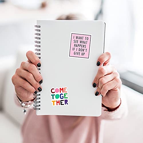 105 PCS Inspirational Stickers, Motivational Words Stickers for Teens Students Adults, Vinyl Waterproof Positive Inspiring Stickers for Water Bottles Laptop Computer, Sticker Sheets