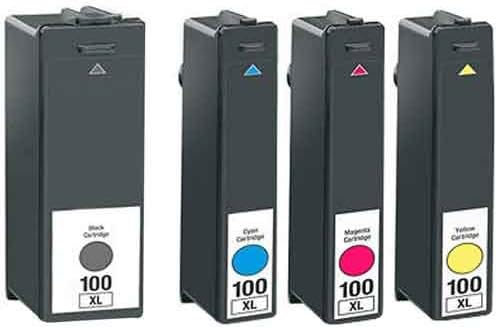 BVH Direct 4PK 100XL Ink Cartridge Black Cyan Magenta Yellow for Lexmark S Pro