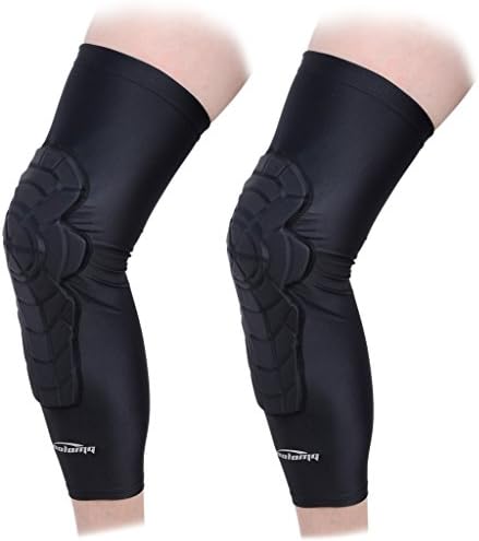 Legendfit Basketball Knee Pads (1 Pair) Crashproof Antislip Breathable Compression Leg Knee Sleeves Protective Padded Youth & Adult Sizes