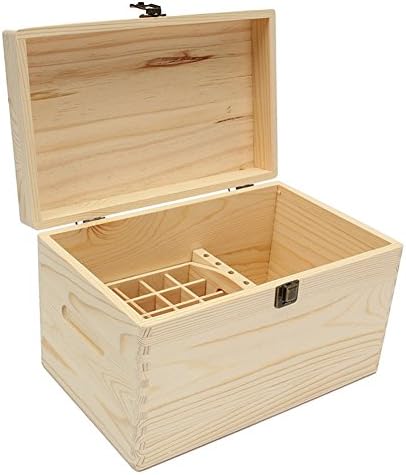 Samber 18-59 Holes Detachable Solid Wood Essential Oil Bottle Storage Organizer Wooden Box/56 Holes