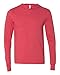 Bella 3512 Unisex Jersey Long Sleeve Hoodie - Heather Red, Medium