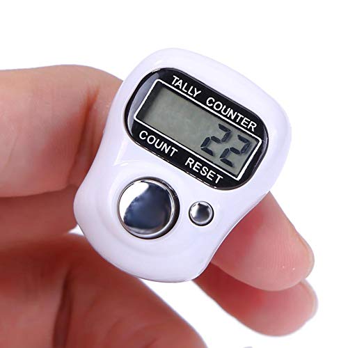 Vanpower Stitch Marker Row Finger Ring Counter LCD Electronic Tally Counter (White) - Thumbnail 7