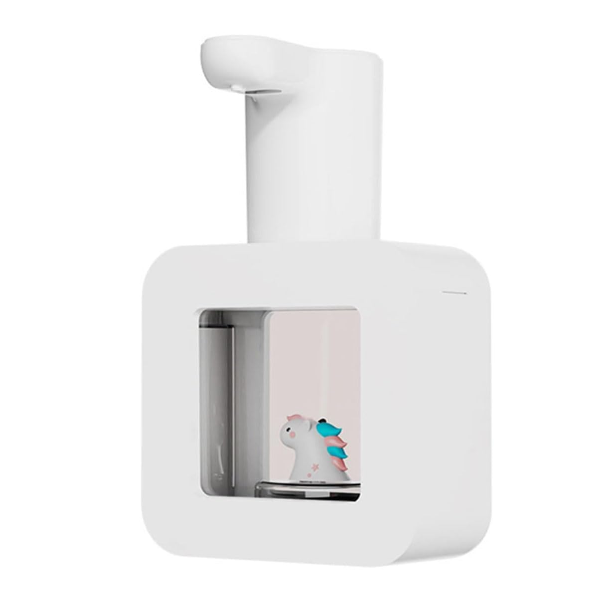 Septpenta Automatic Sensor Soap Dispenser, Foaming Touchless Soap Dispenser for Kids, Soft and Warm Lighting Cartoon Pet Waterproof Hand Washing Liquid Machine for Bathroom Countertops(White)