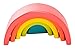 Large Wooden Rainbow Block set - 5 nesting blocks