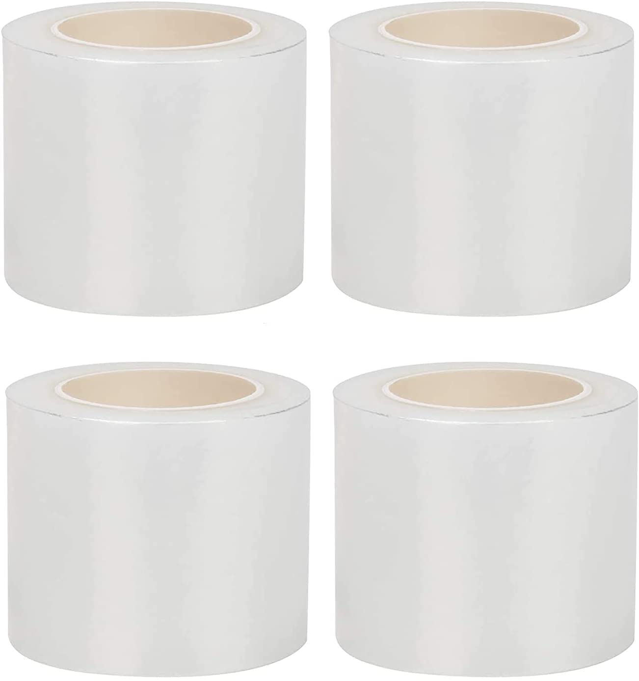 4 Rolls Tattoo Cover Film 150M Length / 4CM WIDTH Tattoo Eyebrow Film Brow Lamination Wrap Micro-blading Barrier Film Disposable Hygiene Tattoo Preservation Film Brows Lips