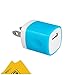 Universal USA Plug USB Travel Adapter US Home Wall Charger for iPhone 6 5 5s 5c 4s 6s 6Plus Samsung HTC Blackberry LG Huawei (4Pack(HotPink,Blue,Green,Orange))
