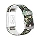 honecumi Colorful Pattern Watch Band Replacement for Fitbit Charge 2 Wrist Strap Men&Women Floral Quick Release Fitbit Charge 2 Smart Watch Strap Band-Small Large Size -camo