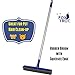 Fur Buster Rubber Broom with Squeegee - Pet Hair Removal -Dog Hair - Cat Hair - Water Spills - Multipurpose Surfaces - Extendable Pole Makes Cleaning Easy