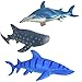 Shark Toy Figures 7 Inches - Ocean Animals, Bath Toys Rubber Figures - 6 Pieces Set