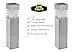 LowVoltz Solar 6 Pack Stainless Steel Solar LED Path Lights. Outdoor Solar Pathway Lights Garden, Yard Walkway. Modern Design, Solar Path Landscape Lighting, Longest Charge (Stainless Steel Square)