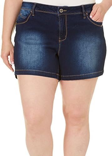 Royalty by YMI Plus Short Denim Shorts 16W Blue