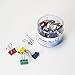 Officemate Small Binder Clips, Assorted Colors, 36 Clips per Tub (31028)