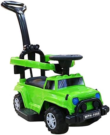 Twist car Swing car Three-in-one Children With Music 2-5 Years Old Baby Scooter Stepper Pusher Fence Car FANJIANI (Color : Green)