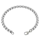 Women's 5mm Box Rolo Chain Anklet Made From 316l Stainless Steel (7in - 14in)