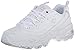 Skechers Sport Women's D'Lites Fresh Start Memory Foam Lace-up Sneaker,White Silver,6.5 W US