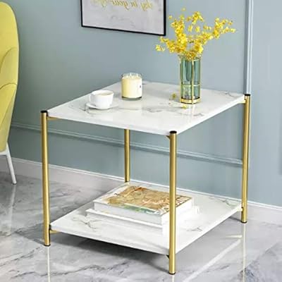 Buy Modern Living Room Side Table White Gold Bedroom End Table Nightstand Coffee Table Office Shelf Organizer Sofa Couch Accent Table Living Room Home Decor Online In Turkey B08r76d8kr